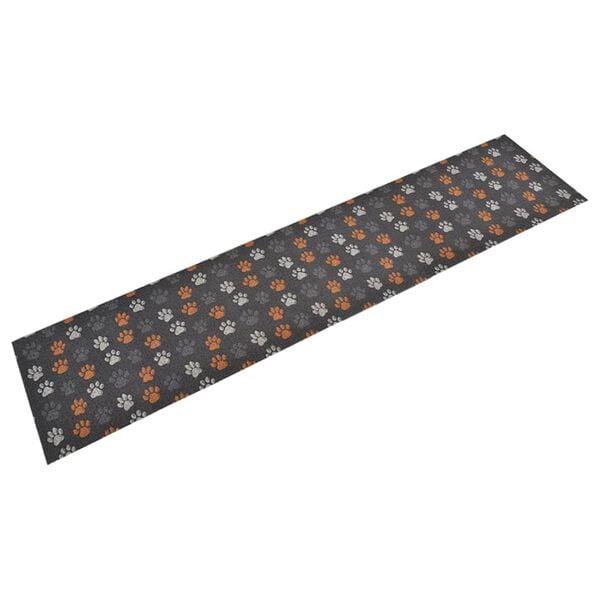 vidaXL Kitchen Rug Washable Paws 60x300 cm Velvet