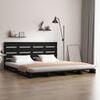 vidaXL Bed Frame without Mattress Black Solid Wood Pine Small Double