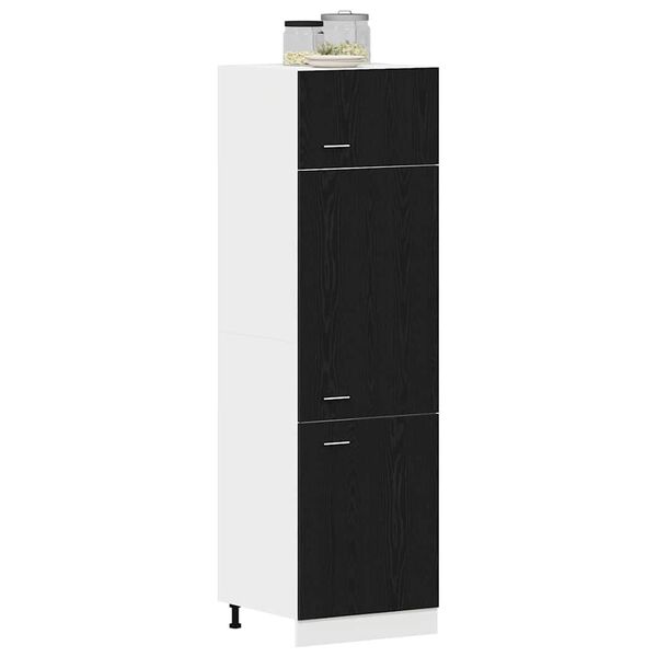 vidaXL Hanging Cabinet Lyon Black Oak 60 x 31 x 207 cm Engineered Wood