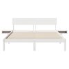 vidaXL Bed Frame with Headboard White 150 x 200 cm Solid Pine Wood
