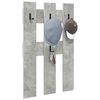 vidaXL Wall-Mounted Coat Rack Concrete Grey 65 x 3 x 100 cm
