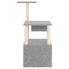vidaXL Cat Tree with Sisal Scratching Posts Light Grey 109.5 cm