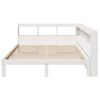 vidaXL Bookcase Bed without Mattress White 140x190 cm Solid Wood Pine