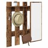 vidaXL Wall-Mounted Coat Rack Wall-mounted Old Wood 100 x 10 x 100 cm