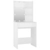 vidaXL Dressing Table Set with LED White Engineered Wood
