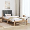 vidaXL Bed Frame with Headboard Brown 90 x 190 cm Solid Pine Wood