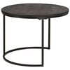 vidaXL Nesting Coffee Tables 3 pcs Black Solid Mango Wood and Steel