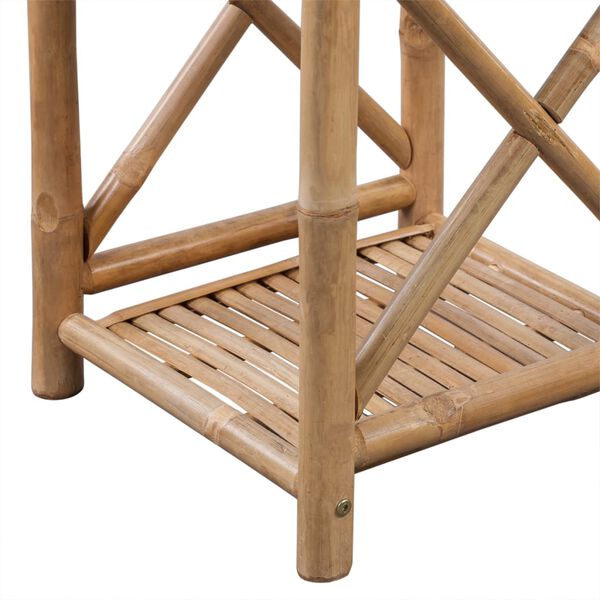vidaXL 4-Tier Square Bamboo Shelf