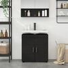 vidaXL Bathroom Cabinet Set with Storage TULUM Black 60 x 34 x 63 cm