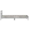 vidaXL Bed Frame without Mattress with LED Lights Concrete Grey 90x190 cm Single