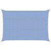vidaXL Sunshade Sail Blue and White 4 x 7 m HDPE