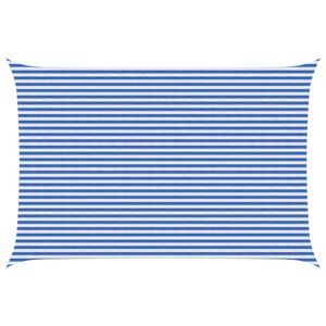 vidaXL Sunshade Sail Blue and White 4 x 7 m HDPE