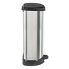 Curver Pedal Bin Deco D-Shape 40L Silver