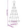 vidaXL Christmas Cone Tree with Stand Black 90 cm Steel
