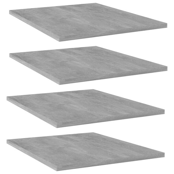vidaXL Bookshelf Boards 4 pcs Concrete Grey 40x50x1.5 cm Engineered Wood