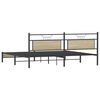 vidaXL Metal Bed Frame without Mattress Sonoma Oak 193x201 cm