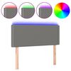 vidaXL LED Headboard Dark Grey 80x5x78/88 cm Fabric