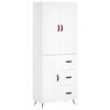 vidaXL Highboard White 69.5x34x180 cm Engineered Wood
