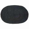 vidaXL Area Rugs Oval Black 205 x 305 cm Jute