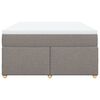 vidaXL Box Spring Bed with Mattress Taupe 140x200 cm Fabric