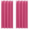 vidaXL Blackout Curtains with Rings 2 pcs Bright Pink 260 x 140 cm