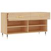 vidaXL Shoe Bench Sonoma Oak 102x35x55 cm Engineered Wood