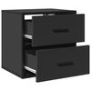 vidaXL Wall-mounted Bedside Cabinet Black 40x31x39.5 cm
