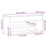 vidaXL Shoe Bench Old Wood 102x30.5x45 cm Engineered Wood