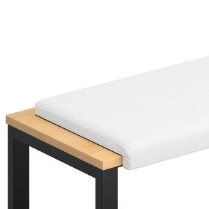 vidaXL Bench Cushion Fabric White Depth 35 cm