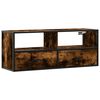 vidaXL TV Cabinet Smoked Oak 100x31x39.5 cm Engineered Wood and Metal