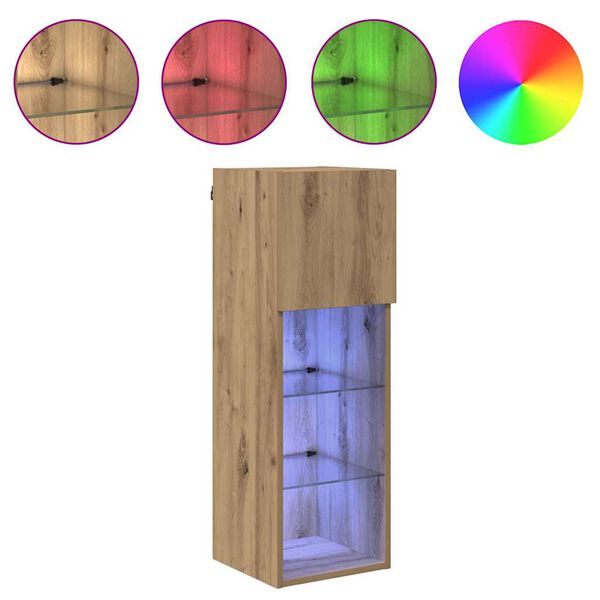 vidaXL Wall-mounted TV Cabinets 2 pcs Artisan Oak 30.5 x 30 x 90 cm