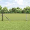 vidaXL Fence Post Grey 10 x 0.6 m (16 x 16 mm mesh) Steel and PVC