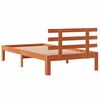 vidaXL Bed Frame without Mattress Wax Brown 100x200 cm Solid Wood Pine