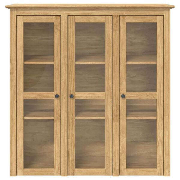 vidaXL Cabinet with Glass Doors BODO Honey Brown