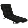vidaXL Sunlounger Cushion VIANEN 100% Polyester Black 200 x 50 x 8 cm