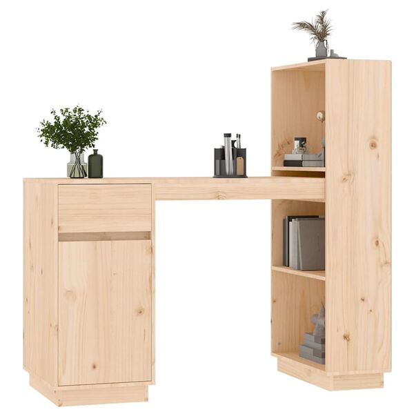 vidaXL Desk 110x53x117 cm Solid Wood Pine