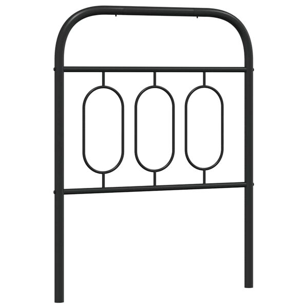 vidaXL Metal Replace Headboard Black 75 cm