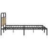 vidaXL Metal Bed Frame without Mattress Sonoma Oak 200x200 cm