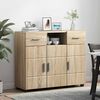 vidaXL Sideboard Sonoma oak 88.5 x 30.5 x 73 cm Engineered Wood