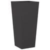 vidaXL Garden Planters Black 2 pcs 35x35x75 cm Steel