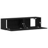 vidaXL TV Cabinet Black Oak 120x30x30.5 cm Engineered Wood