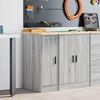 vidaXL Garage Storage Cabinet Grey Sonoma 30x51x85 cm Solid Wood Pine