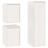 vidaXL TV Cabinets 3 pcs White Solid Wood Pine