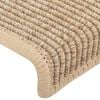 vidaXL Stair Mats 15 pcs 65x21x4 cm Light Beige Rectangular Edge