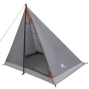 vidaXL Backpacking Tent 2-Person Grey and Orange