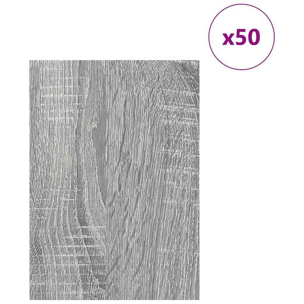 vidaXL Decor Panels 50 pcs Grey sonoma 21 x 30 x 0.3 cm