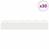 vidaXL Lawn Edgings 30 pcs White 103 x 0.05 x 22 cm Steel