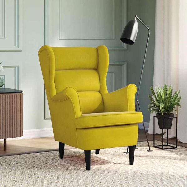 vidaXL Armchair Mustard Yellow Velvet