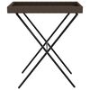 vidaXL Folding Tray Table Brown 65x40x75 cm Poly Rattan