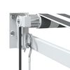 vidaXL Retractable Awning Anthracite and White 3.5x2.5 m Fabric&Aluminium